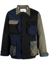 THE POWER FOR THE PEOPLE PANELLED-DESIGN MILITARY JACKET