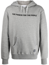 THE POWER FOR THE PEOPLE LOGO-PRINT DETAIL HOODIE