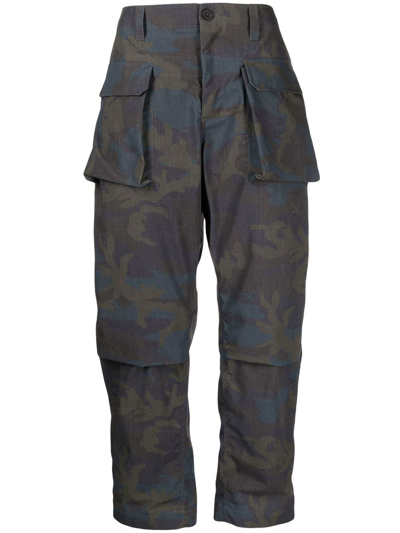 The Power For The People Cargo-pocket Detail Trousers In Mehrfarbig
