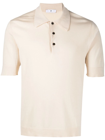 Pt Torino Short-sleeve Polo Shirt In Nude