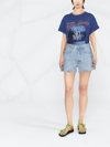 Washington Dee Cee High-waisted Denim Shorts In Blau