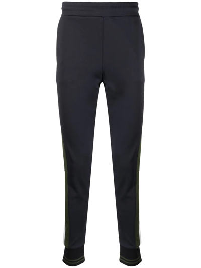 Ps By Paul Smith Side-stripe Tapered Track Pants In Blau