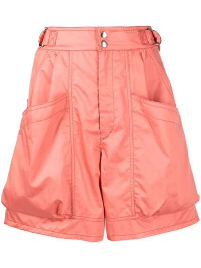 Isabel Marant High-waisted Knee-length Shorts In Orange