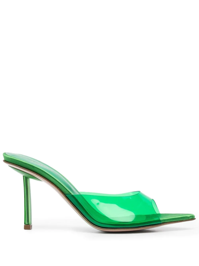 Le Silla Afrodite Sandals In Green Leather In Grün