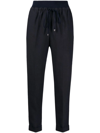 LE TRICOT PERUGIA CROPPED TAPERED LINEN trousers