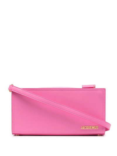 Jacquemus Le Rectangle Leather Handbag In Pink & Purple