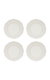 Moda Domus Set-of-four Relief And Doot Earthenware Dinner Plates In White
