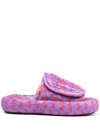Natasha Zinko Angry Touch Strap Slides In Pink