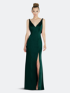 AFTER SIX AFTER SIX DRAPED COWL-BACK PRINCESS LINE DRESS WITH FRONT SLIT
