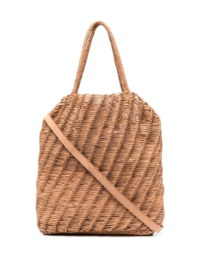 Officine Creative Susan Woven Tote Bag In Neutrals