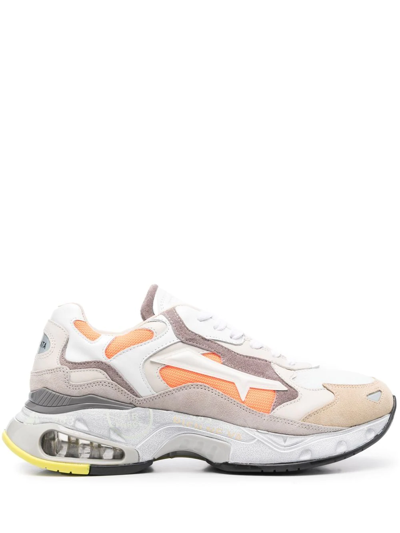 Premiata Sharky-d Panelled Chunky Trainers In White