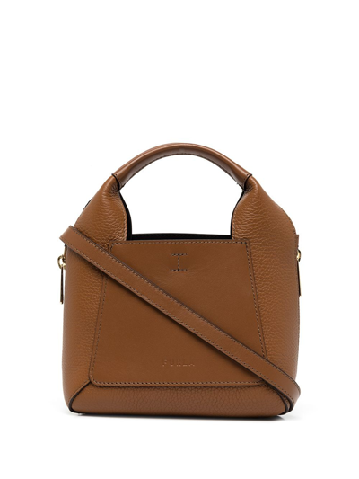 Sac à épaule FURLA Net Tote Bag – Taille M, Cuir – Couleur Greige + Cognac + Nero – Neuf Avec étiquettes
