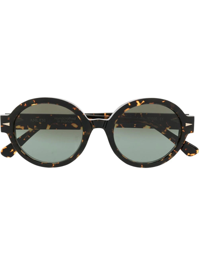 Ahlem Tortoiseshell-effect Round Sunglasses In Braun