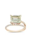 Mateo 14kt Yellow Gold Diamond Amethyst Point Of Focus Ring In Gold