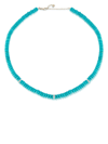 MATEO 14KT YELLOW GOLD TURQUOISE ROUNDEL AND DIAMOND STATION NECKLACE