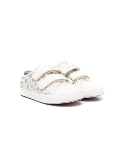 Geox Babies' Gisli Touch-strap Shoes In White