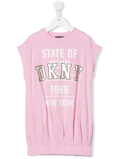 DKNY LOGO PRINT T-SHIRT DRESS