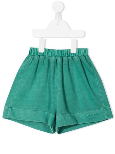 Rejina Pyo Kids' Miki Organic Cotton Track Shorts In Green