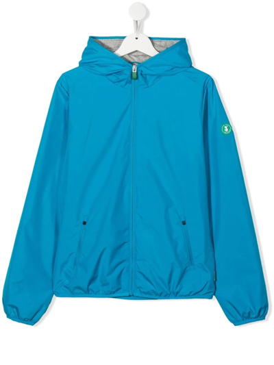 Save The Duck Kids Rain Jacket For Boys In Blue