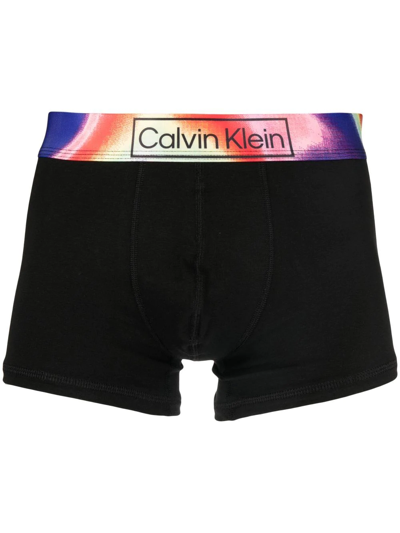 Calvin Klein Pride Rainbow-print Boxers In Black