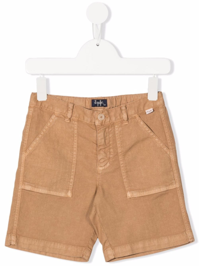 Il Gufo Kids' Logo-patch Shorts In Neutrals