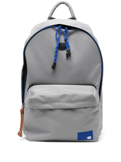 Ader Error Logo-patch Zip-up Backpack In Grey