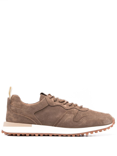 Buttero Perforated-detail Low-top Sneakers In Brown