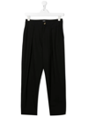 Balmain Buttoned-embellished Tapered Trousers In Black