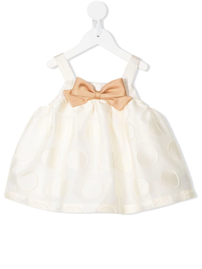 Hucklebones London Babies' Bow-detail Flared Blouse In White