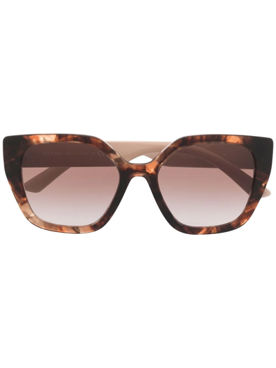 Prada Tortoiseshell-detail Sunglasses In Brown