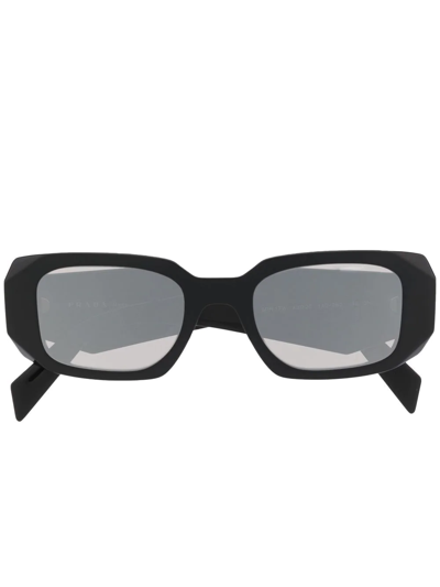 Prada Logo-arm Detail Sunglasses In Black