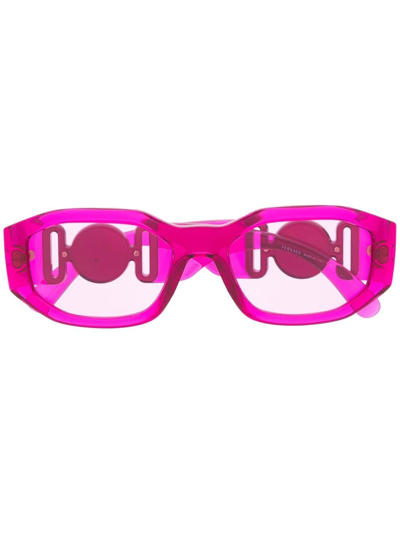 Versace Medusa-detail Sunglasses In Pink