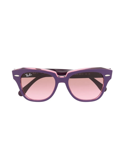 Ray-ban Junior Kids' Slate Street Sunglasses In Purple