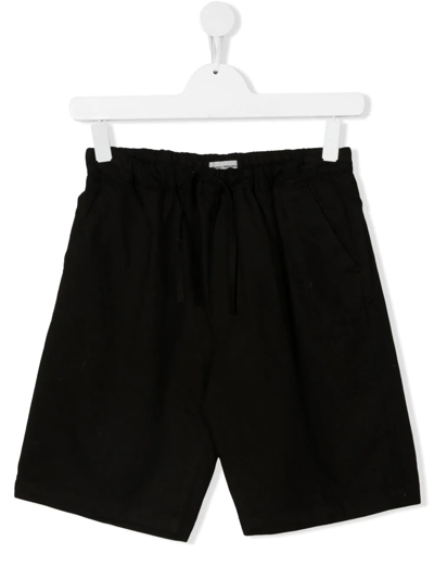 Paolo Pecora Teen Elasticated-waist Shorts In Black