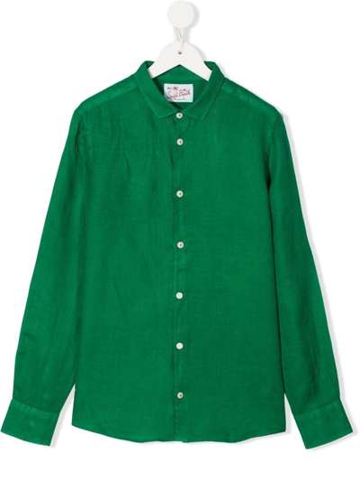 Mc2 Saint Barth Kids' Long Sleeve Shirt In Green