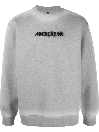 Ader Error Slogan-print Sweatshirt In Grey