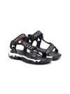 Moncler Logo-print Strap Sandals In Black