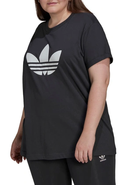 Adidas Originals Trefoil Logo Graphic Tee In Black
