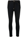 PHILIPP PLEIN SKULL EMBROIDERED LOGO SKINNY JEANS