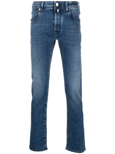 Jacob Cohen Mid-rise Straight-leg Jeans In Blau