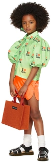 Crlnbsmns Kids Green 'i Love Haha' Shirt In I Love Haha Fluo Gre