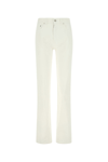 Maison Margiela White 5-pocket Style Straight Jeans With Contrasting Stitching In Cotton Denim Woman