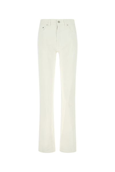 Maison Margiela Straight Leg Jeans In White