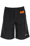 Heron Preston Ex-ray Heron Nyl Track Shorts In Black