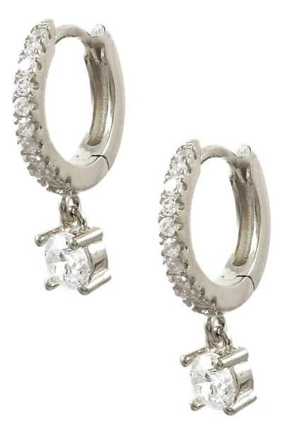 Savvy Cie Jewels Sterling Silver Pavé Cz Drop Earrings In White