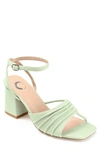 Journee Collection Shillo Pleated Sandal In Green