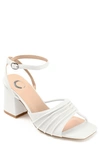 Journee Collection Shillo Pleated Sandal In White