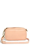 Madewell Mini The Leather Carabiner Crossbody Bag In Muted Shell