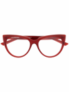 BALENCIAGA BALENCIAGA WOMEN'S RED ACETATE GLASSES,BB0218O004 53