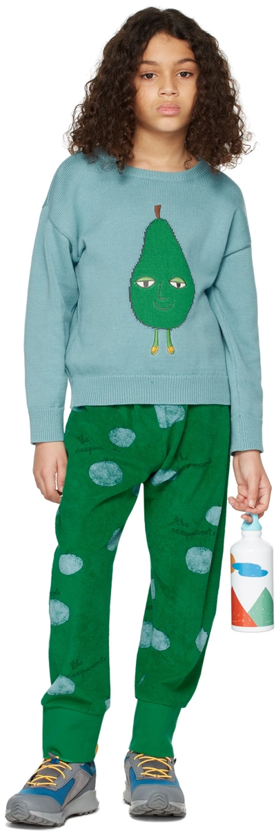 The Campamento Kids Green Apple Lounge Pants In Green/blue